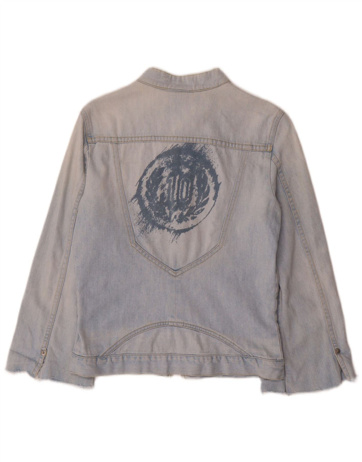 Giacca in denim con grafica da donna Diesel UK 10 piccola in cotone blu
