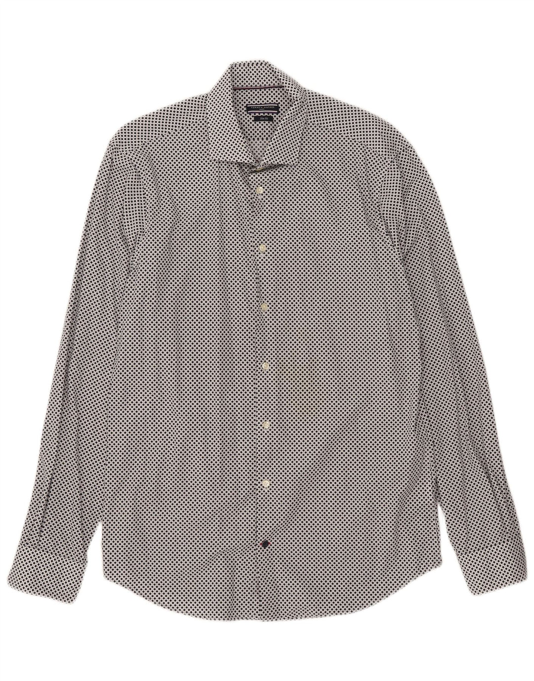 Camicia sartoriale da uomo Tommy Hilfiger taglia 41 16 grande blu navy maculato