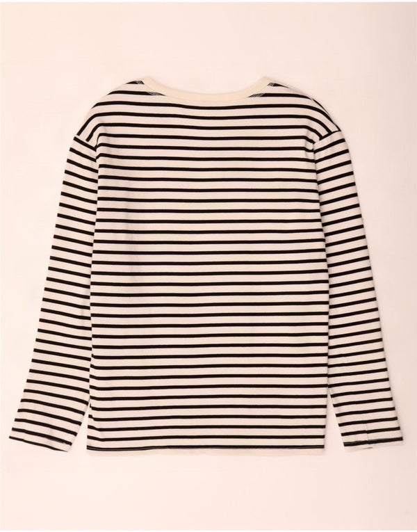 Top Zara da donna a maniche lunghe UK 12 a righe bianche medie