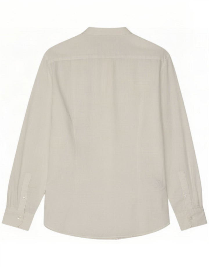Camicia da uomo Paolo Pecora taglia 40 Lino bianco medio