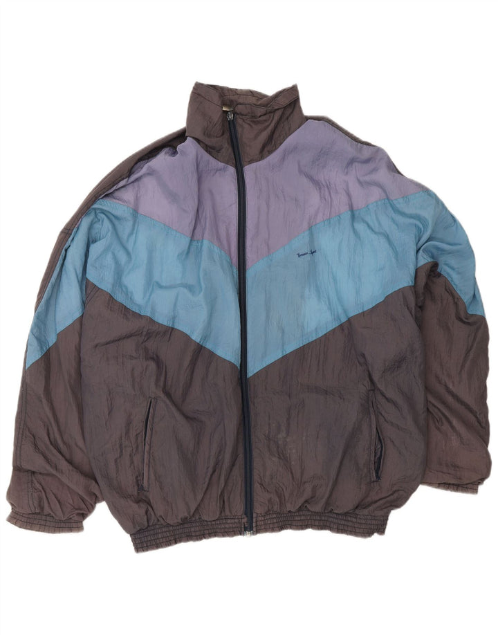 Giacca da tuta da uomo VINTAGE XL grigio color block