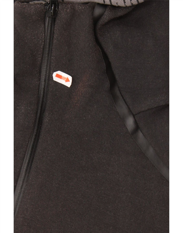 Maglione con cappuccio e zip da uomo ADIDAS in cotone nero medio