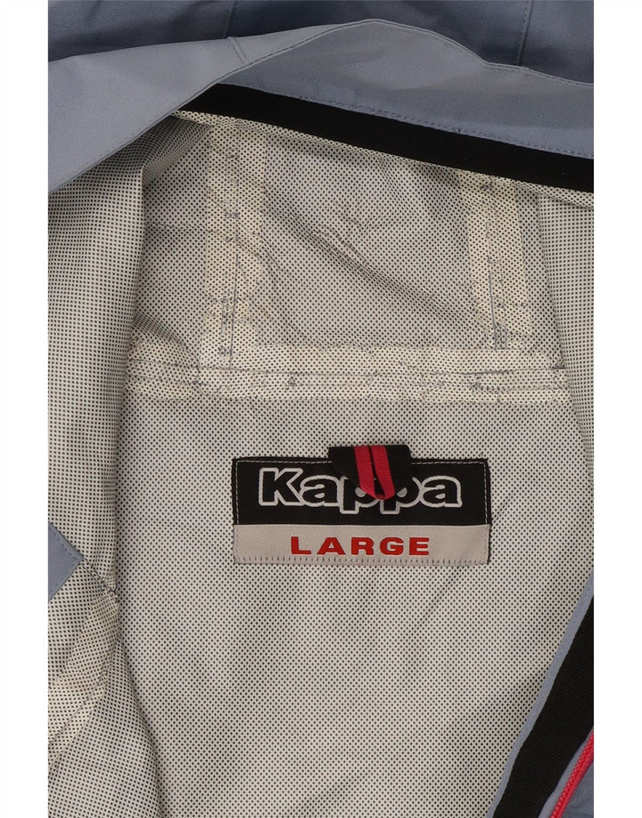 Giacca antipioggia con cappuccio da donna Kappa UK 14 Large Blu Poliestere