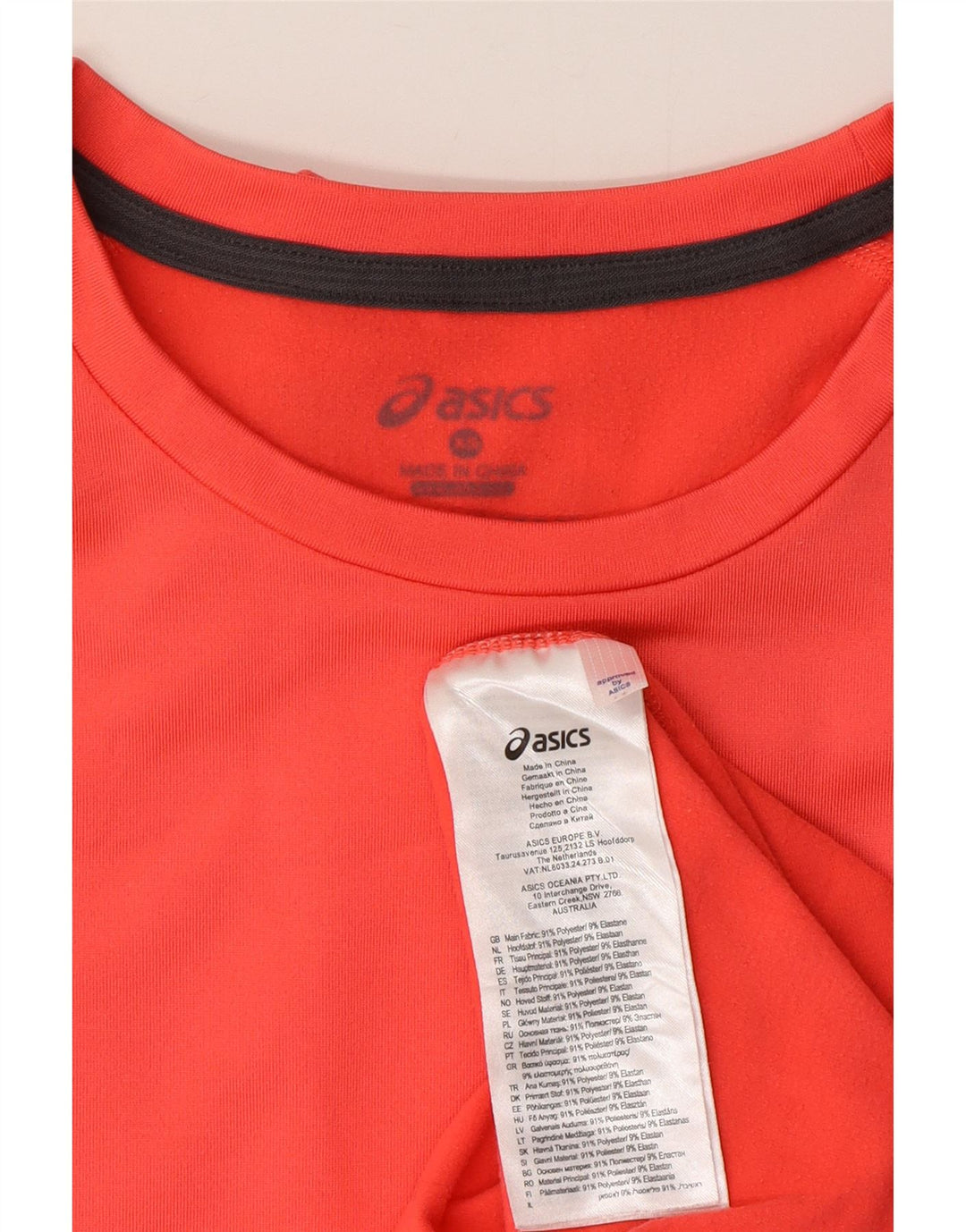 Maglia a maniche lunghe da donna Asics UK 6 XS poliestere color block rosa
