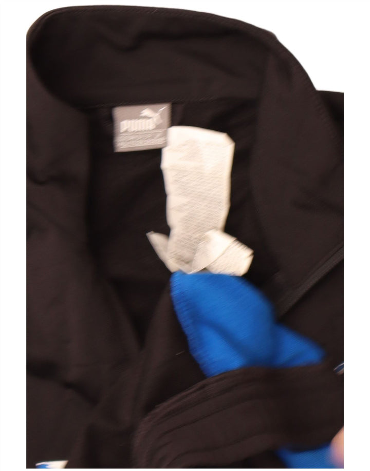Puma Boys Graphic Tracksuit Top Jacket 15-16 Years Black Colourblock