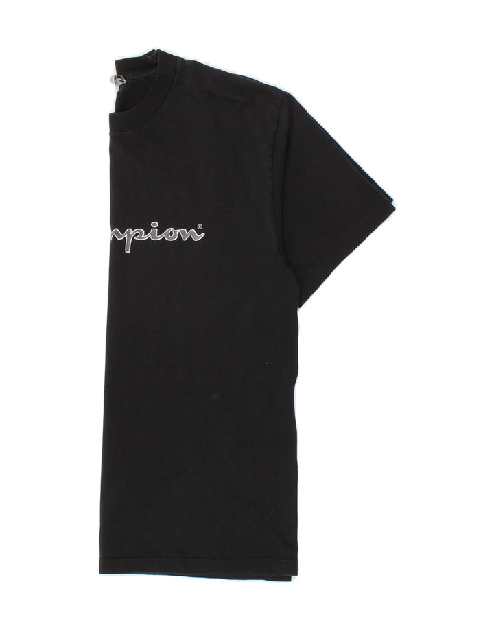 CHAMPION Mens Graphic T-Shirt Top Medium Black Vintage Champion and Second-Hand Champion from Messina Hembry 