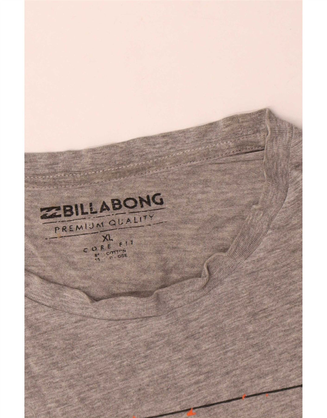 T-shirt grafica Billabong da uomo Core Fit XL in cotone grigio