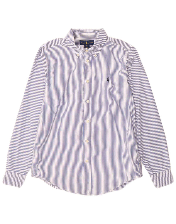 Camicia Ralph Lauren da bambino su misura 15-16 anni in cotone gessato blu