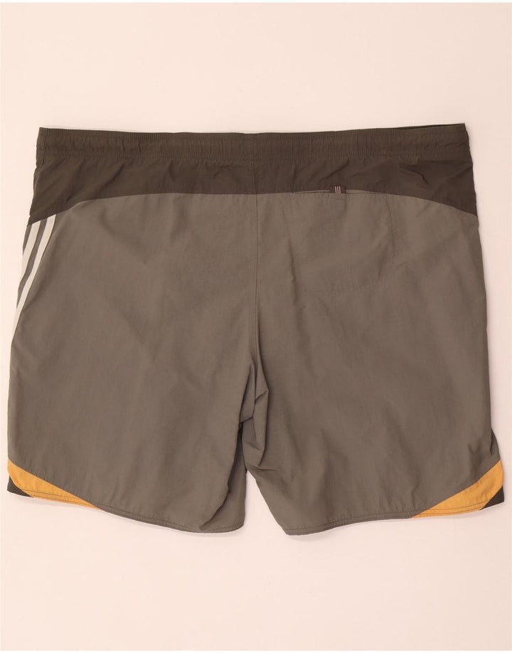 Pantaloncini da bagno da uomo Adidas 2XL nylon color block grigio