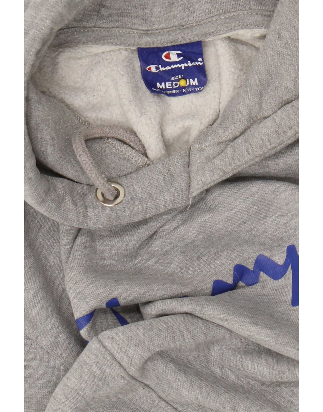 Maglione con cappuccio grafico da uomo Champion grigio medio chiazzato