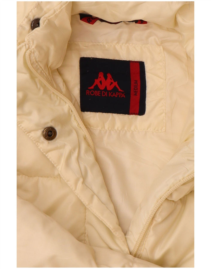 Cappotto imbottito con cappuccio da donna Kappa UK 12 medio poliestere bianco sporco