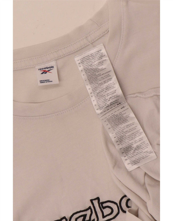 T-shirt grafica da uomo Reebok Top Small in cotone bianco