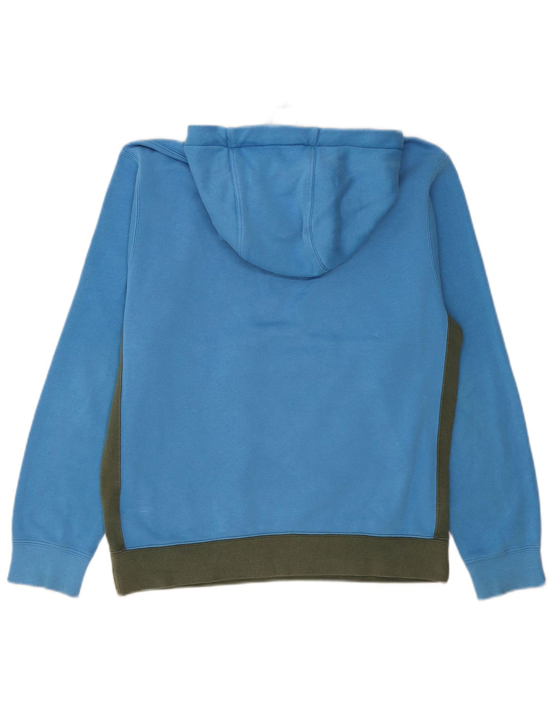 Maglione con cappuccio e zip da uomo NIKE piccolo in cotone color block blu
