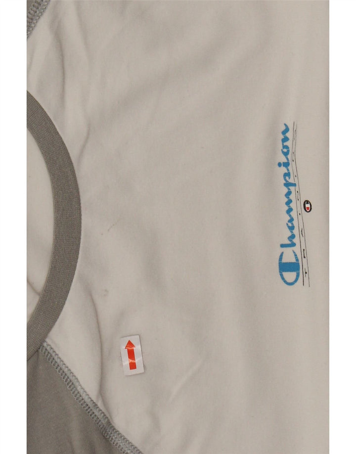 T-shirt da donna CHAMPION Top UK 14 Large White Colourblock