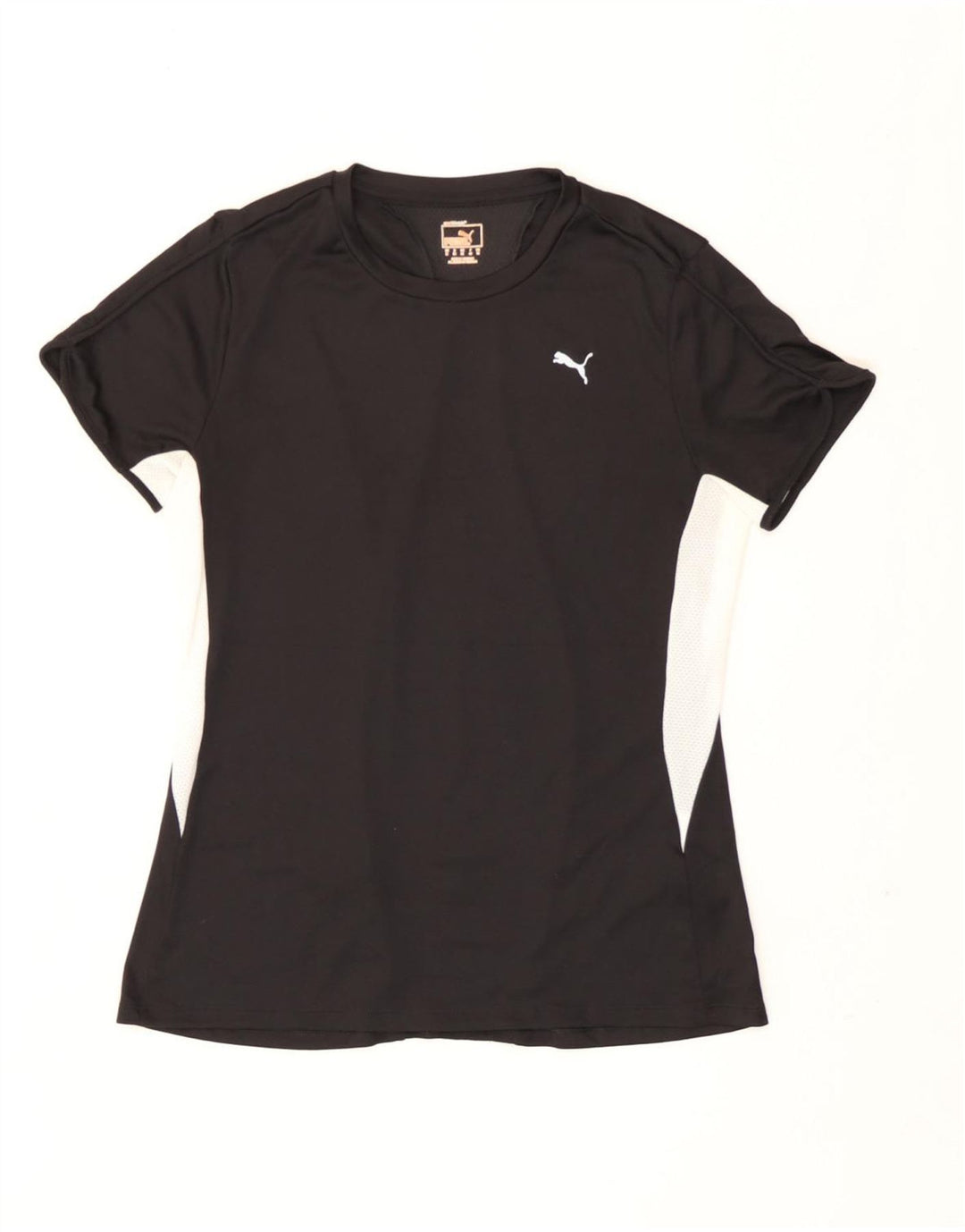 T-shirt da donna Puma UK 12 Medium Black Poliestere color block