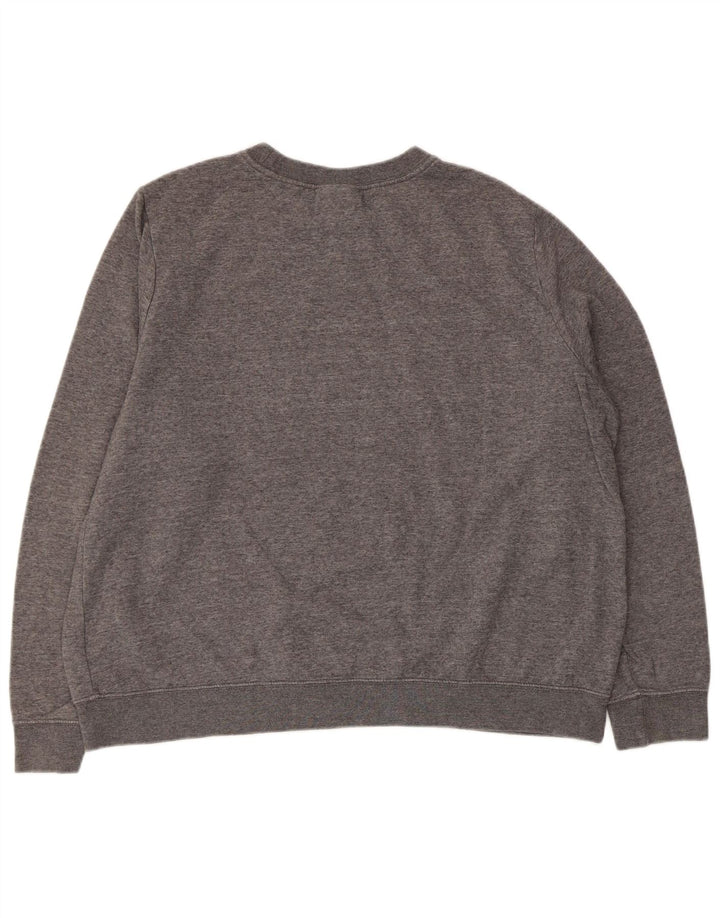 NIKE Womens Oversized Graphic Sweatshirt Jumper UK 18 XL Grey Cotton
