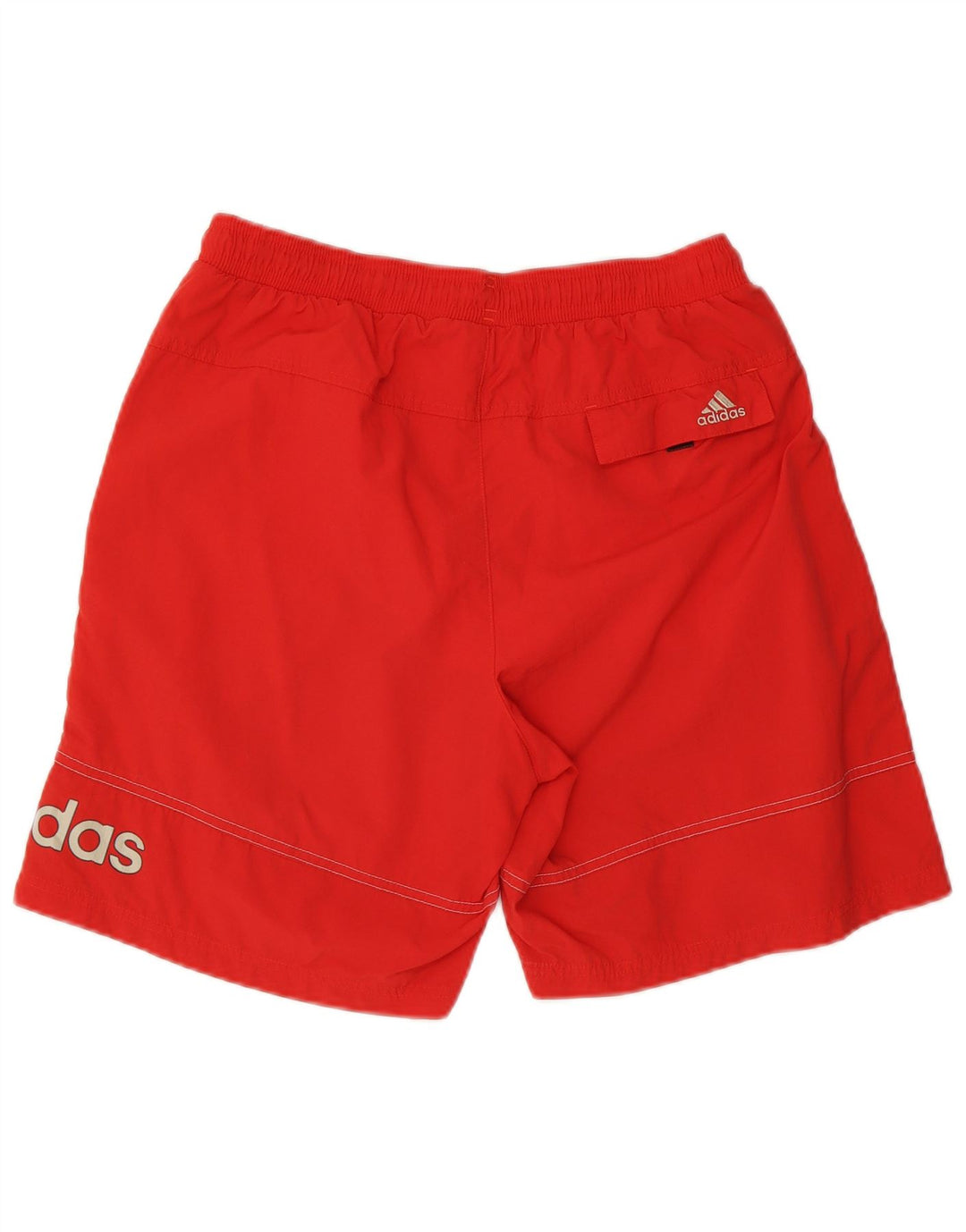 Pantaloncini da bagno con grafica Adidas da uomo in poliestere rosso medio
