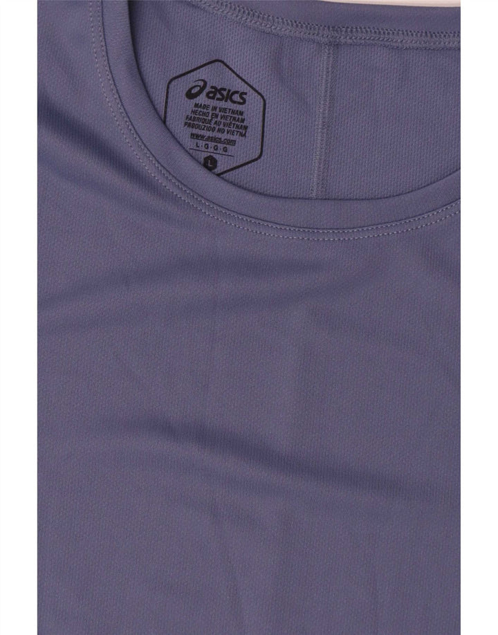 Maglietta da uomo Asics Top Large in poliestere blu navy