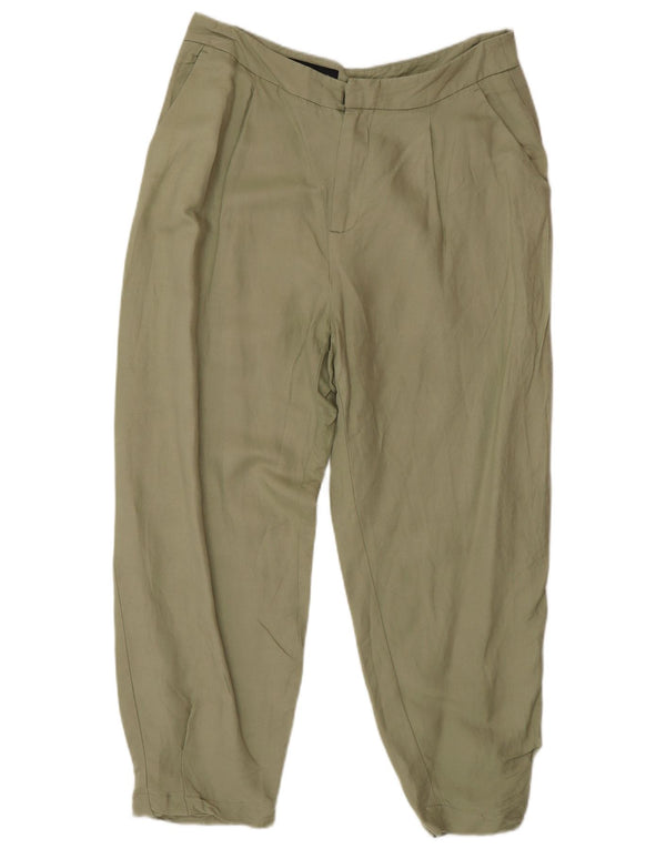 Pantaloni cropped larghi a vita alta da donna Zara medi W28 L25 verdi