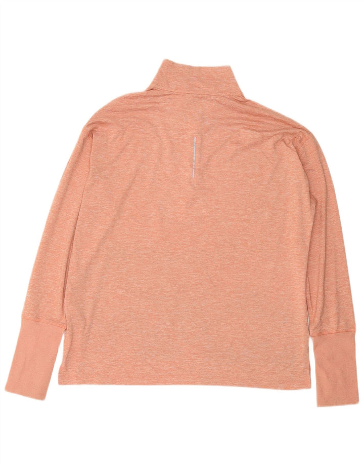 NIKE Top da tuta pullover Dri Fit da donna UK 16 Large Rosa screziato