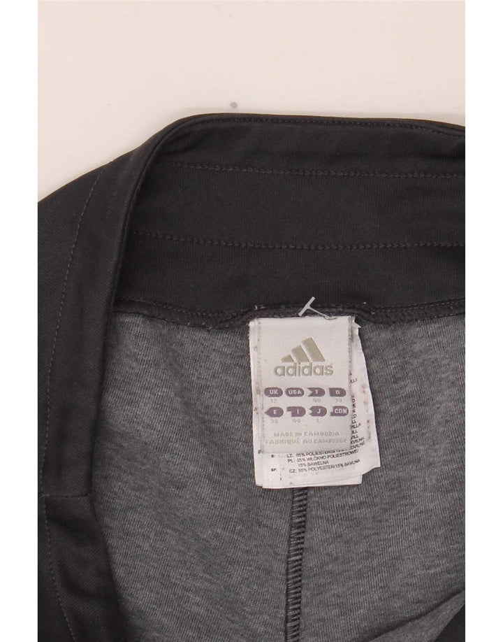Pantaloni da tuta con grafica Adidas da donna UK 12 Medium Nero Poliestere
