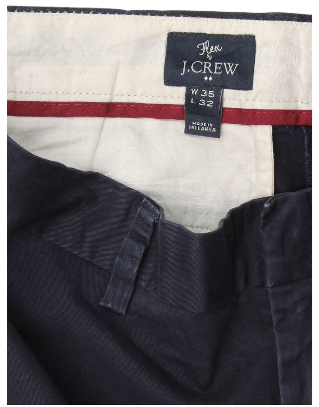 J. CREW Pantaloni chino slim slim da uomo W35 L30 cotone blu navy