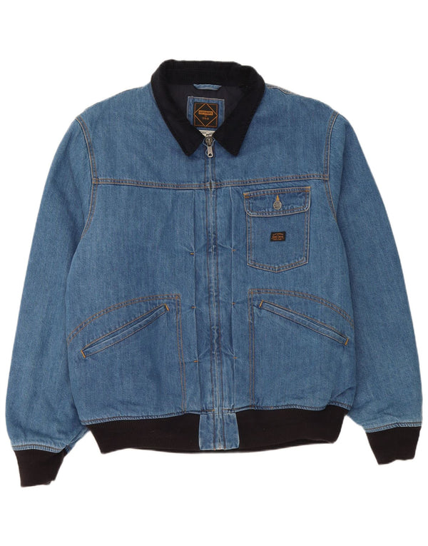 Giubbotto bomber in denim da uomo Superdry UK 44 2XL cotone blu