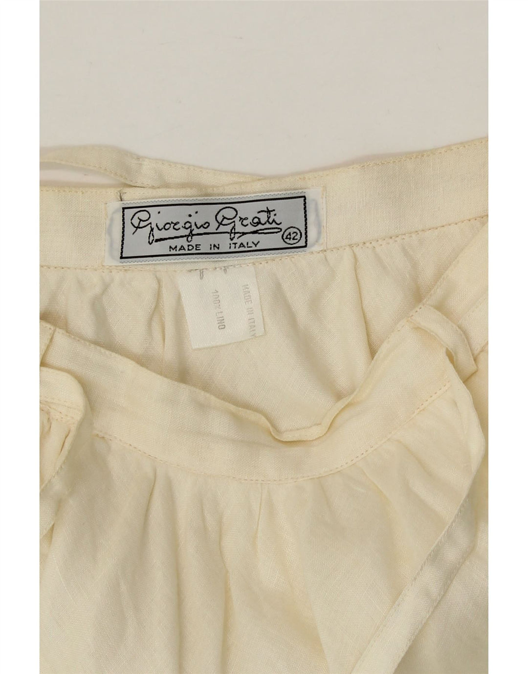 Gonna asimmetrica da donna Giorgio Grati IT 42 media W24 bianco sporco