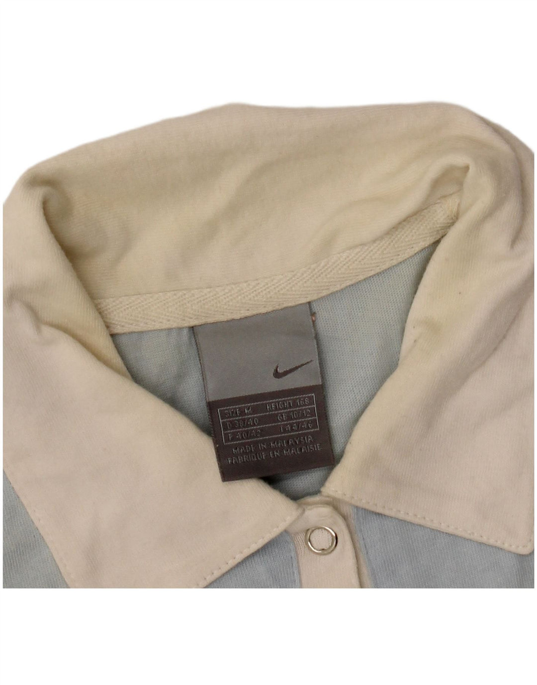 Polo NIKE da donna UK 10/12 color block blu medio