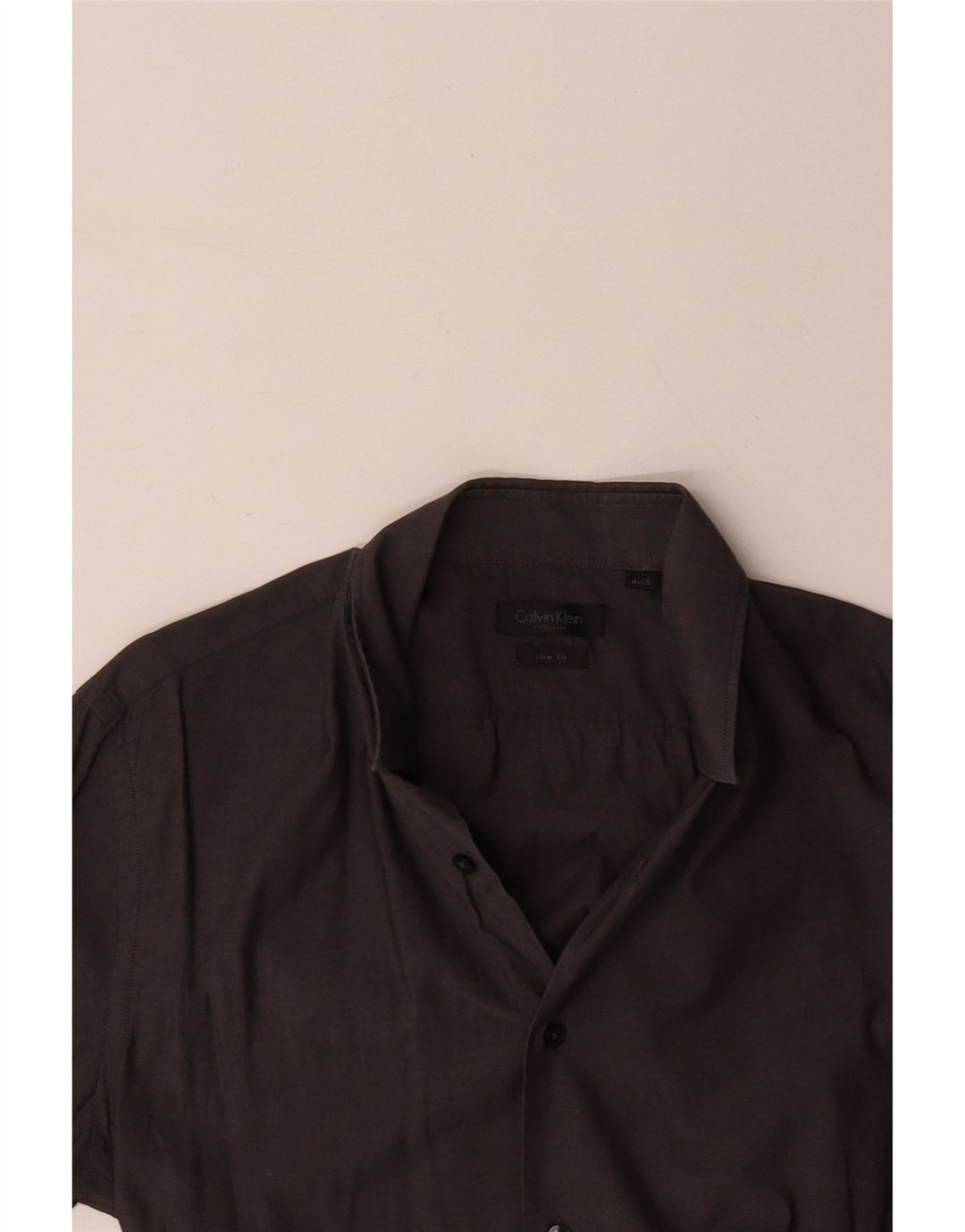 CALVIN KLEIN Camicia slim fit da uomo taglia 41 16 grande grigia