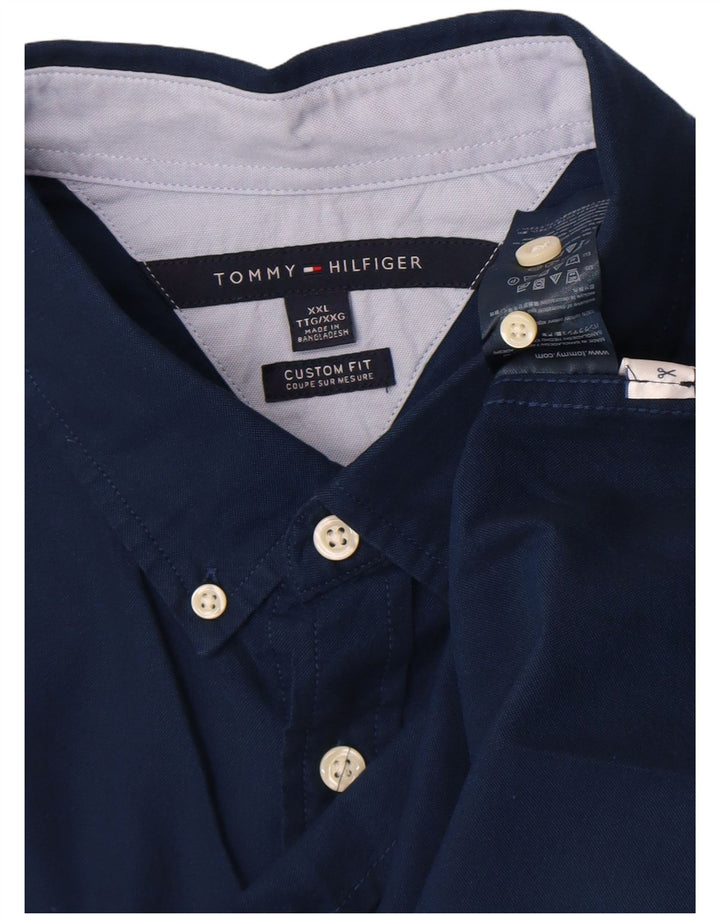Camicia da uomo su misura Tommy Hilfiger 2XL cotone blu navy