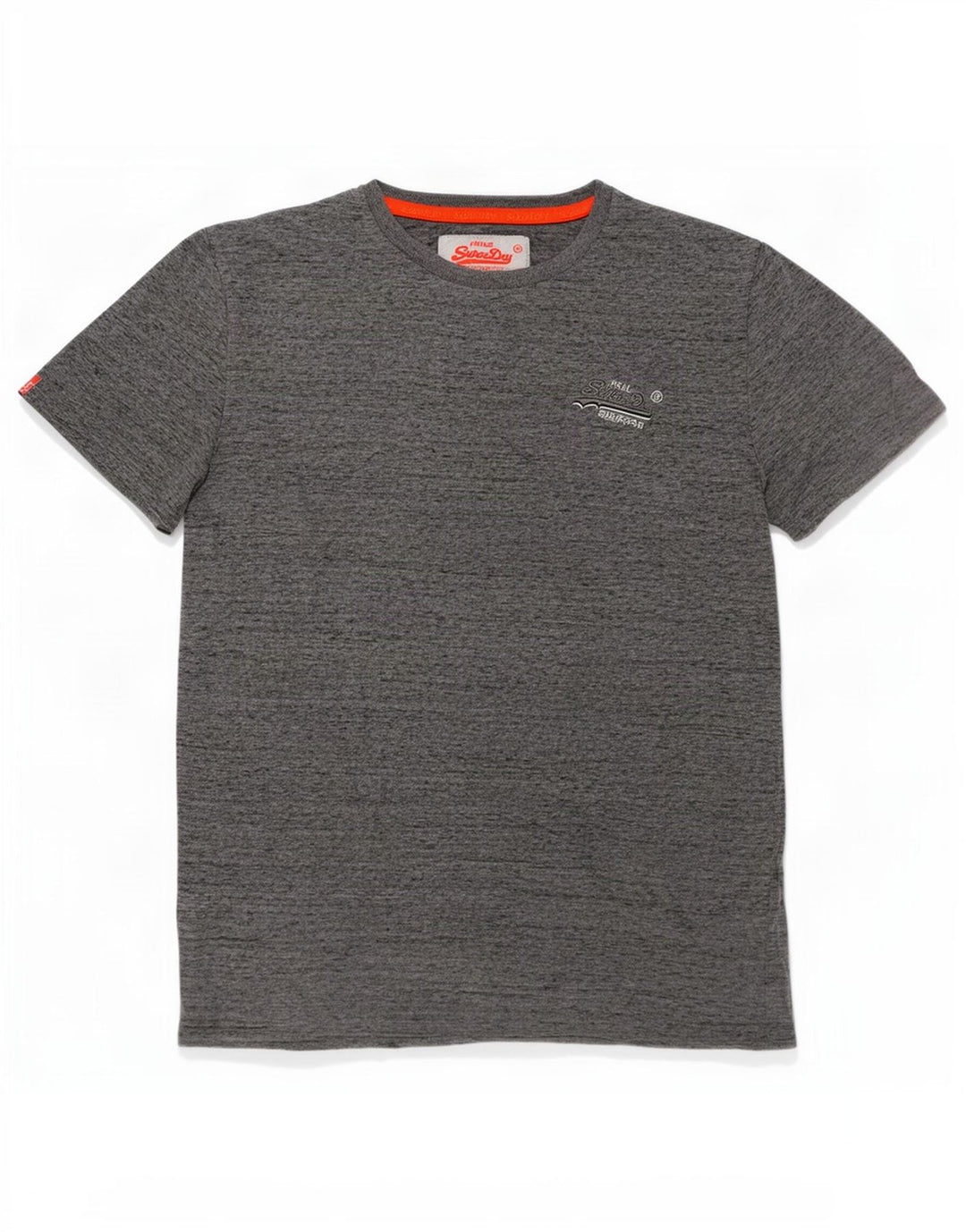 T-shirt da uomo Superdry Top Small in cotone chiazzato grigio