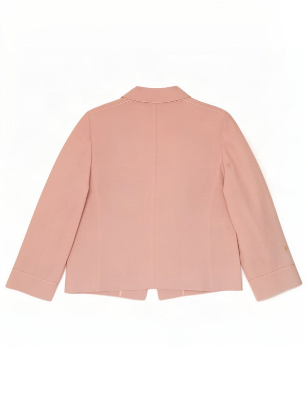 Giacca blazer aperta da donna con maniche a 3/4 Marella UK 18 XL triacetato rosa