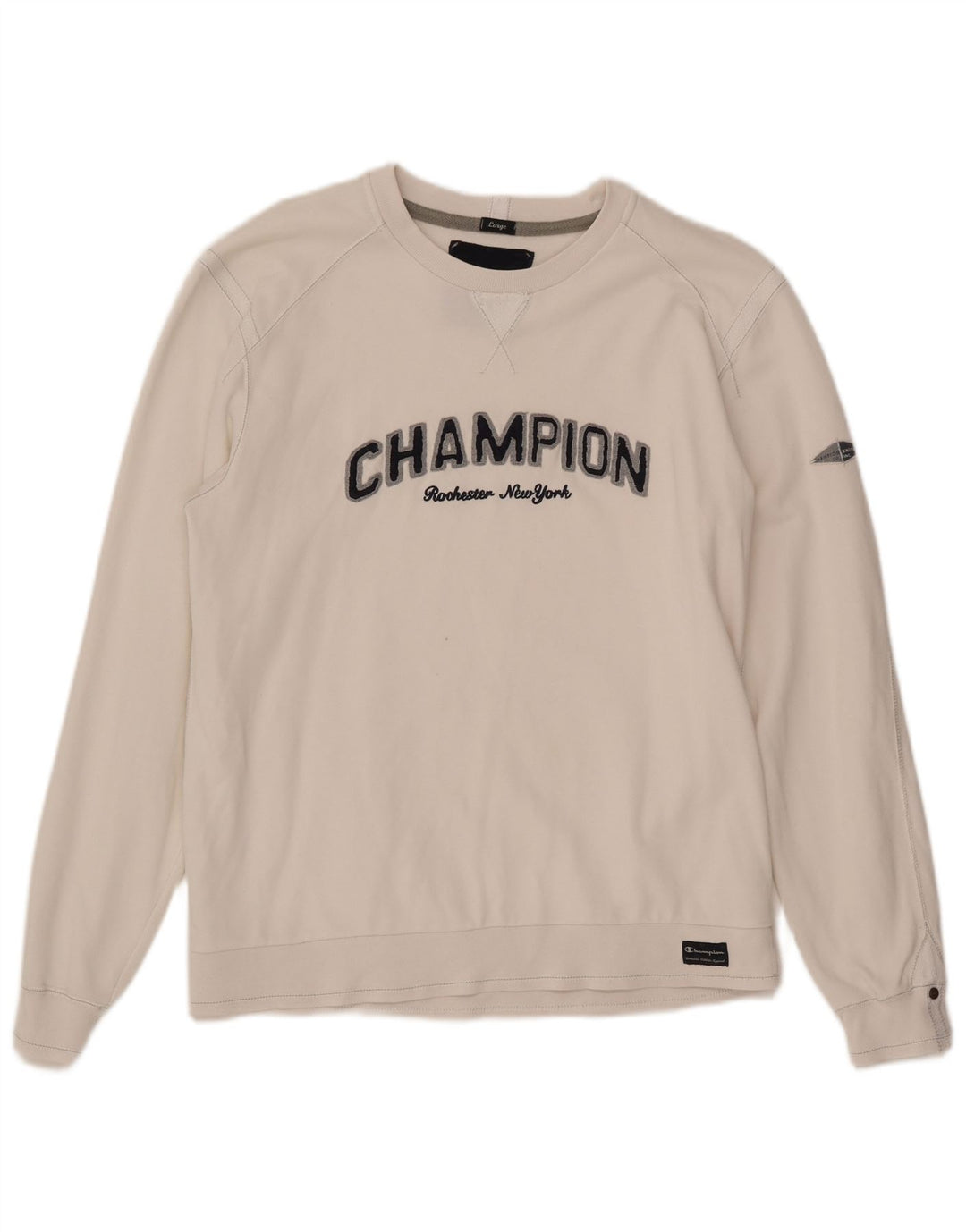 CHAMPION Felpa con grafica da uomo Maglione grande bianco