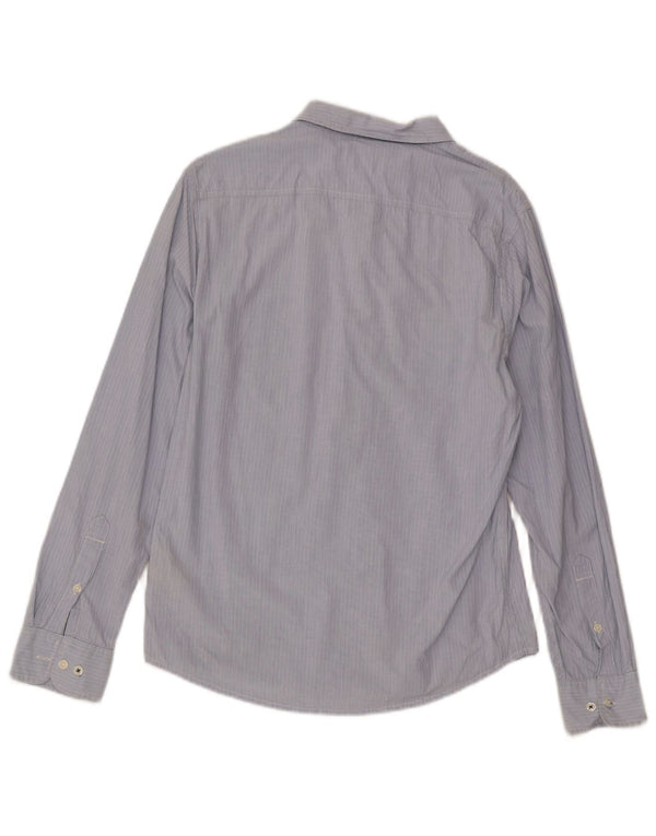 Camicia Lee da uomo slim fit in cotone gessato blu medio