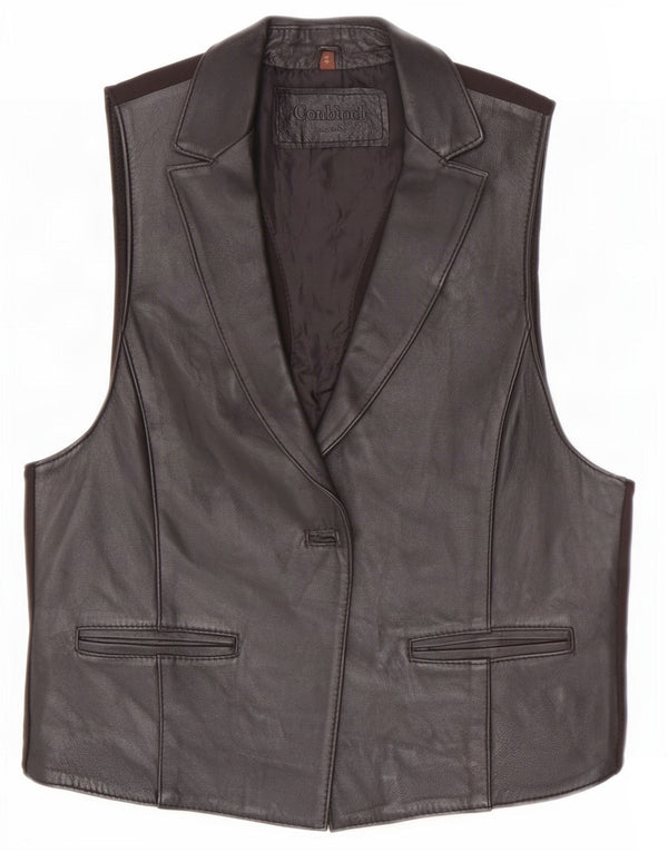 Gilet Donna Conbipel IT 44 Medio Pelle Nero