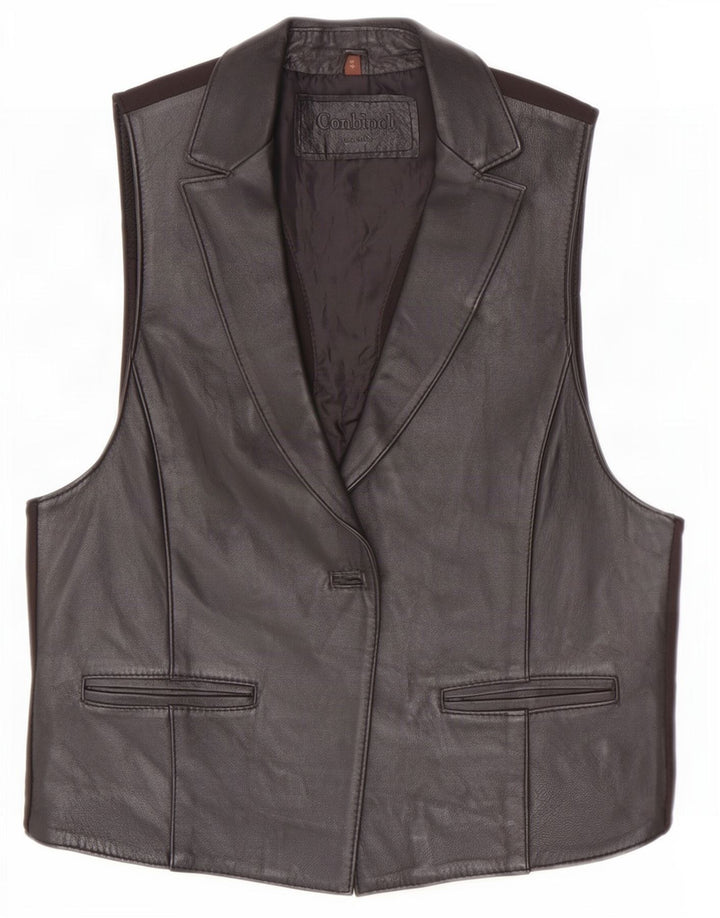 Gilet Donna Conbipel IT 44 Medio Pelle Nero