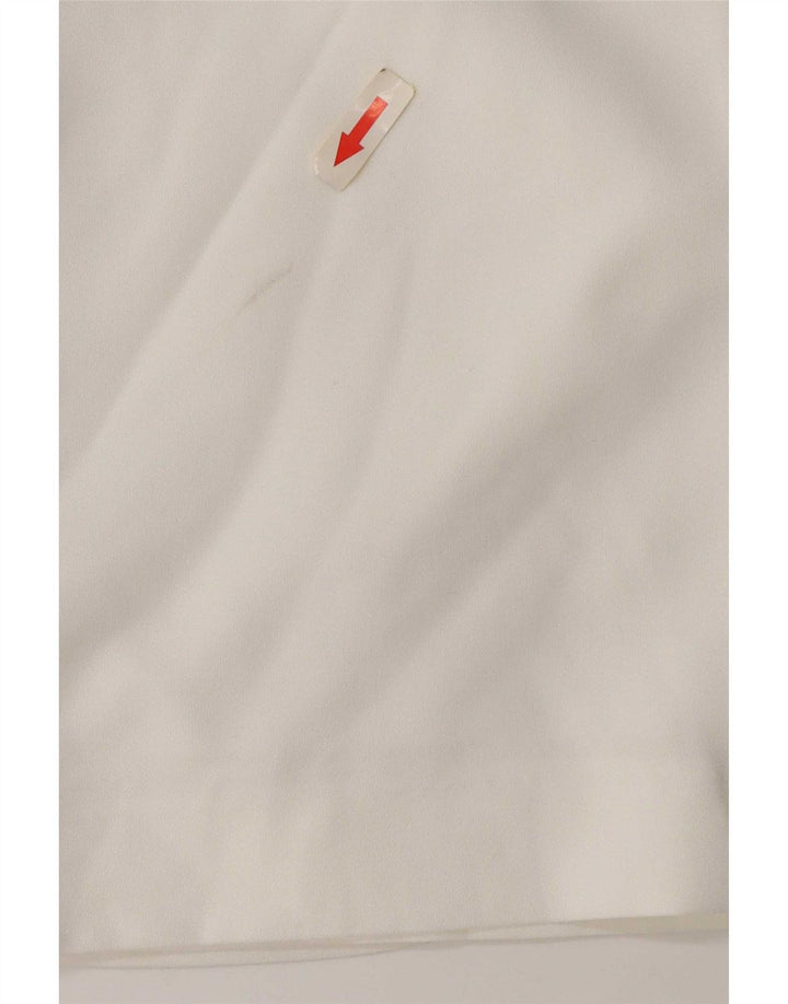 Mini abito con spalle scoperte Zara da donna UK 8 piccolo poliestere bianco