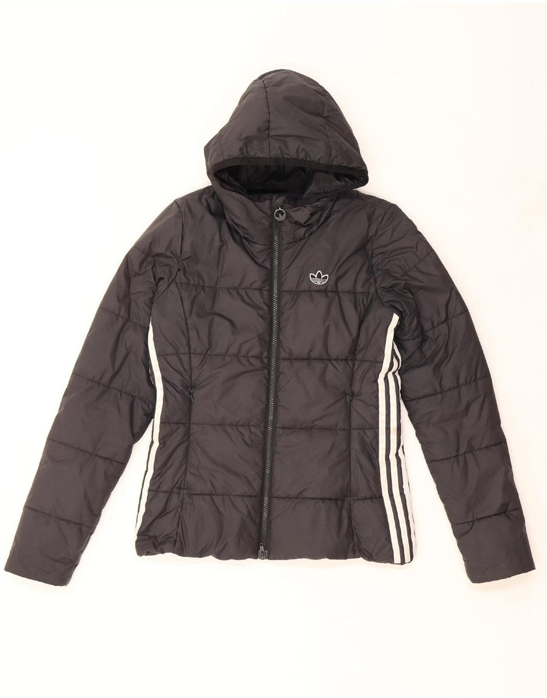 Giacca imbottita con cappuccio da donna ADIDAS UK 8 Small poliestere nero