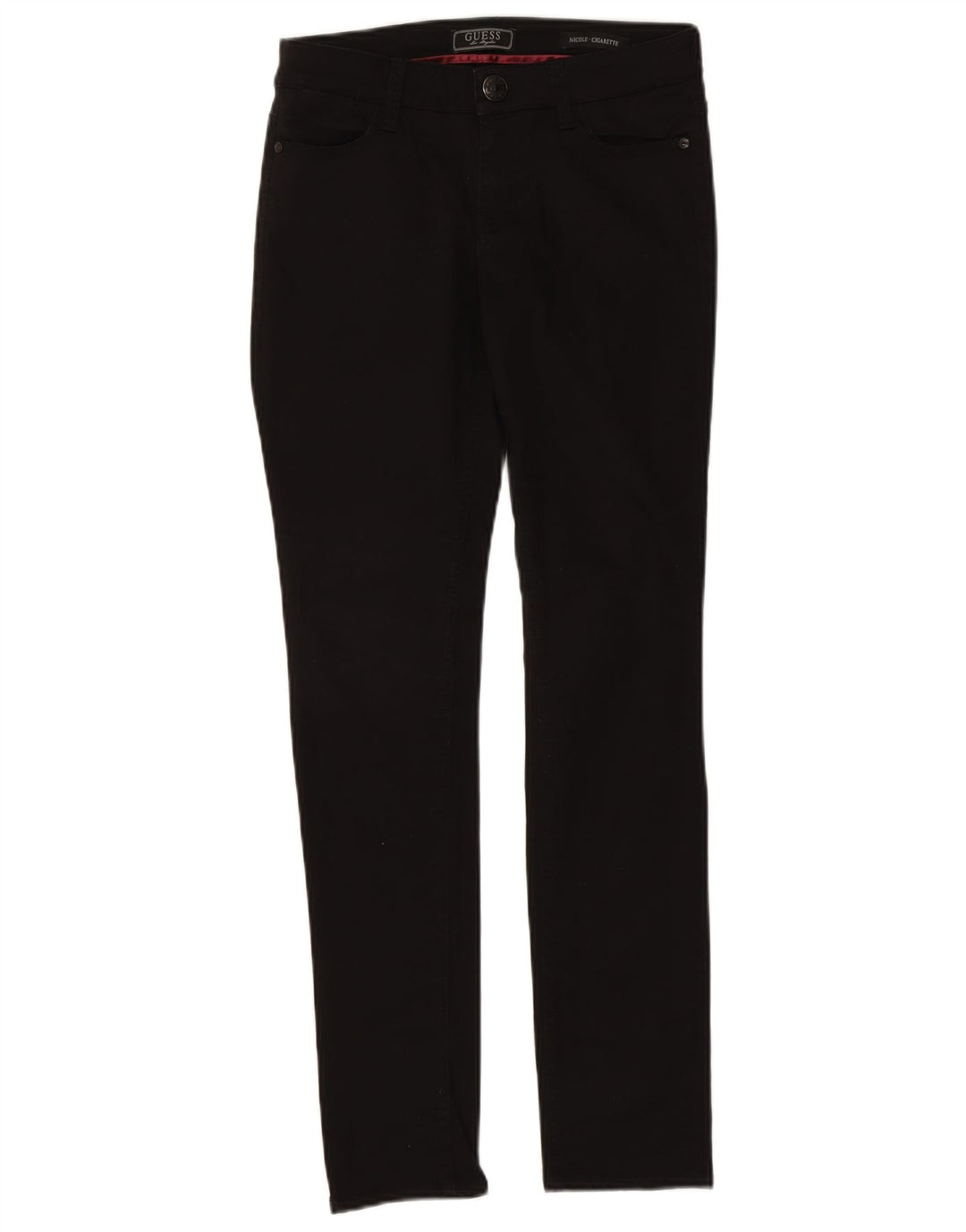 Jeans Guess Slim a sigaretta da donna W27 L30 cotone nero