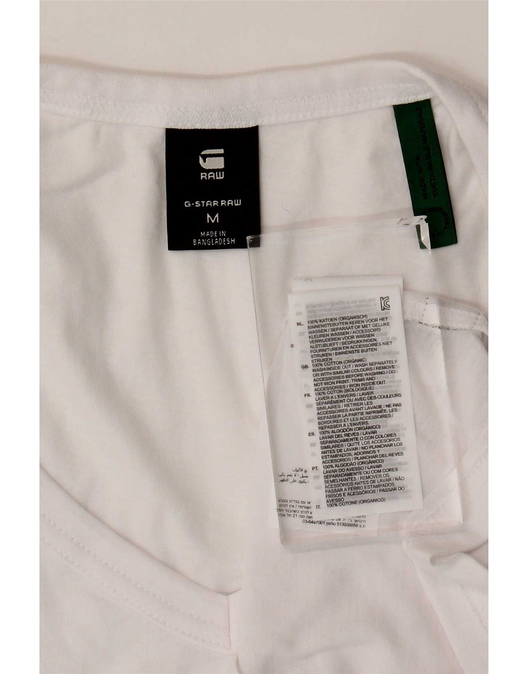 T-shirt da donna G-Star Top UK 12 cotone bianco medio