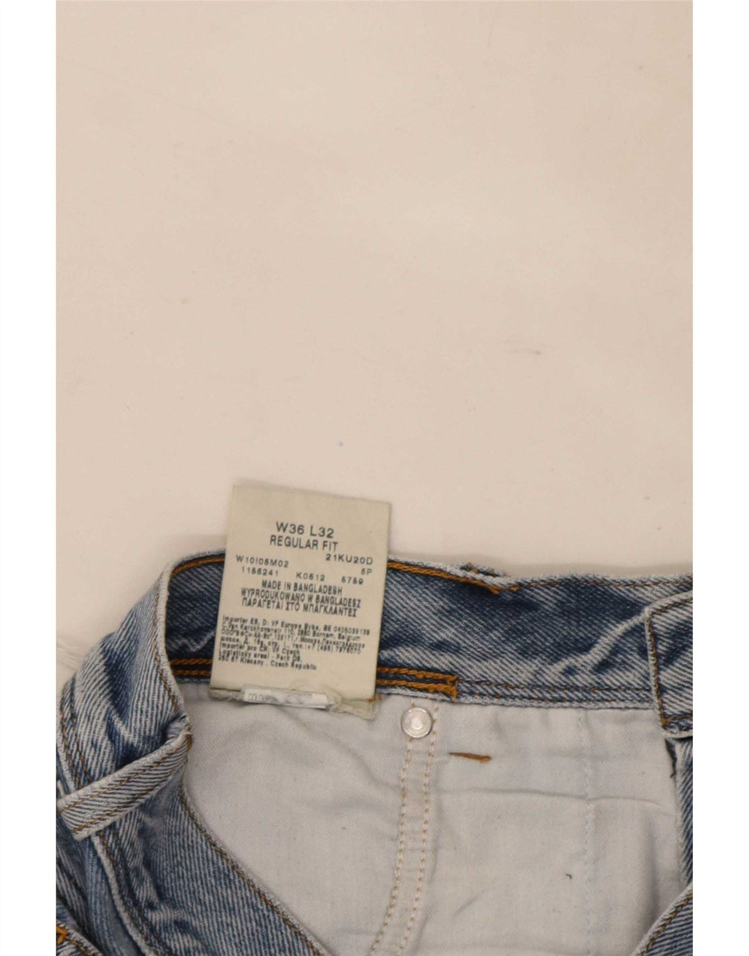 Jeans dritti da uomo Wrangler vestibilità regolare W36 L32 cotone blu