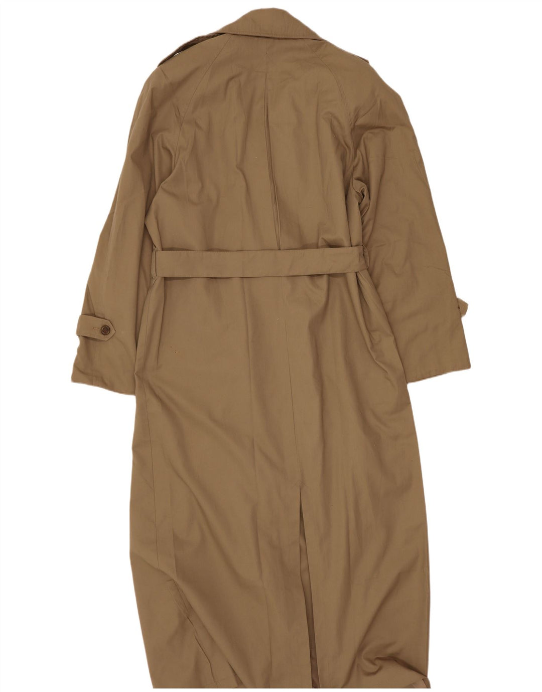Trench oversize lungo da donna vintage IT 40 piccolo in poliestere beige