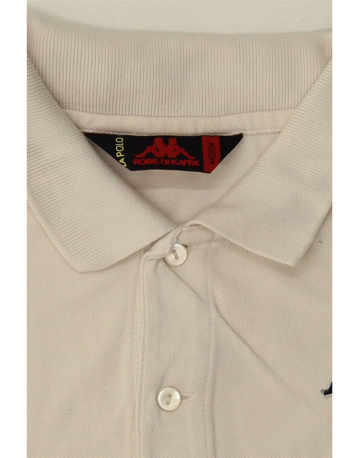 KAPPA Mens Polo Shirt Medium White Cotton Vintage Kappa and Second-Hand Kappa from Messina Hembry 