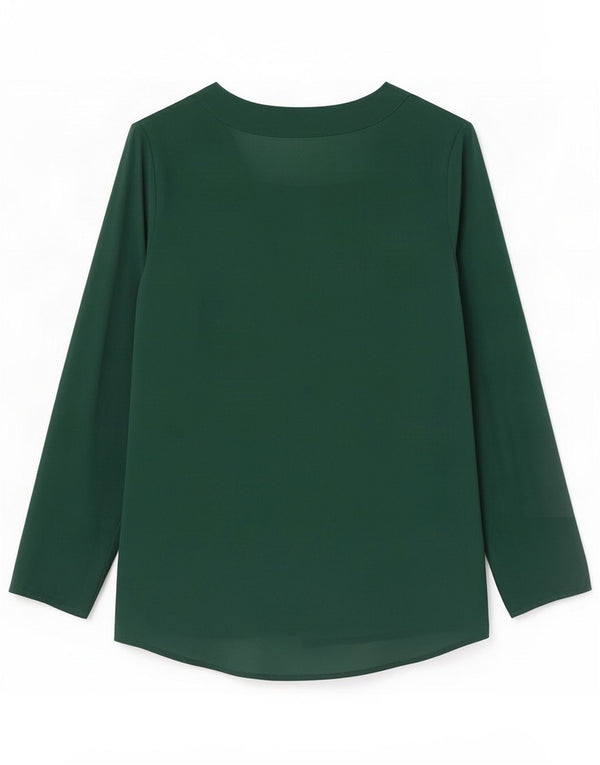 Zara Camicetta a maniche lunghe da donna UK 6 XS Verde