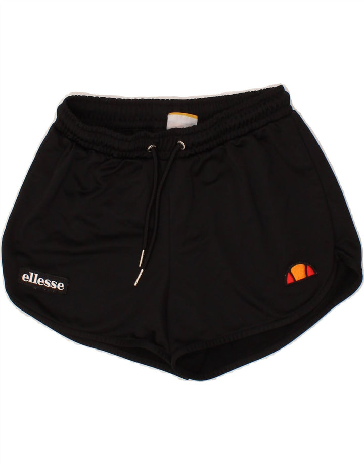 ELLESSE Womens Sport Shorts UK 8 Small Black Polyester Vintage Ellesse and Second-Hand Ellesse from Messina Hembry 