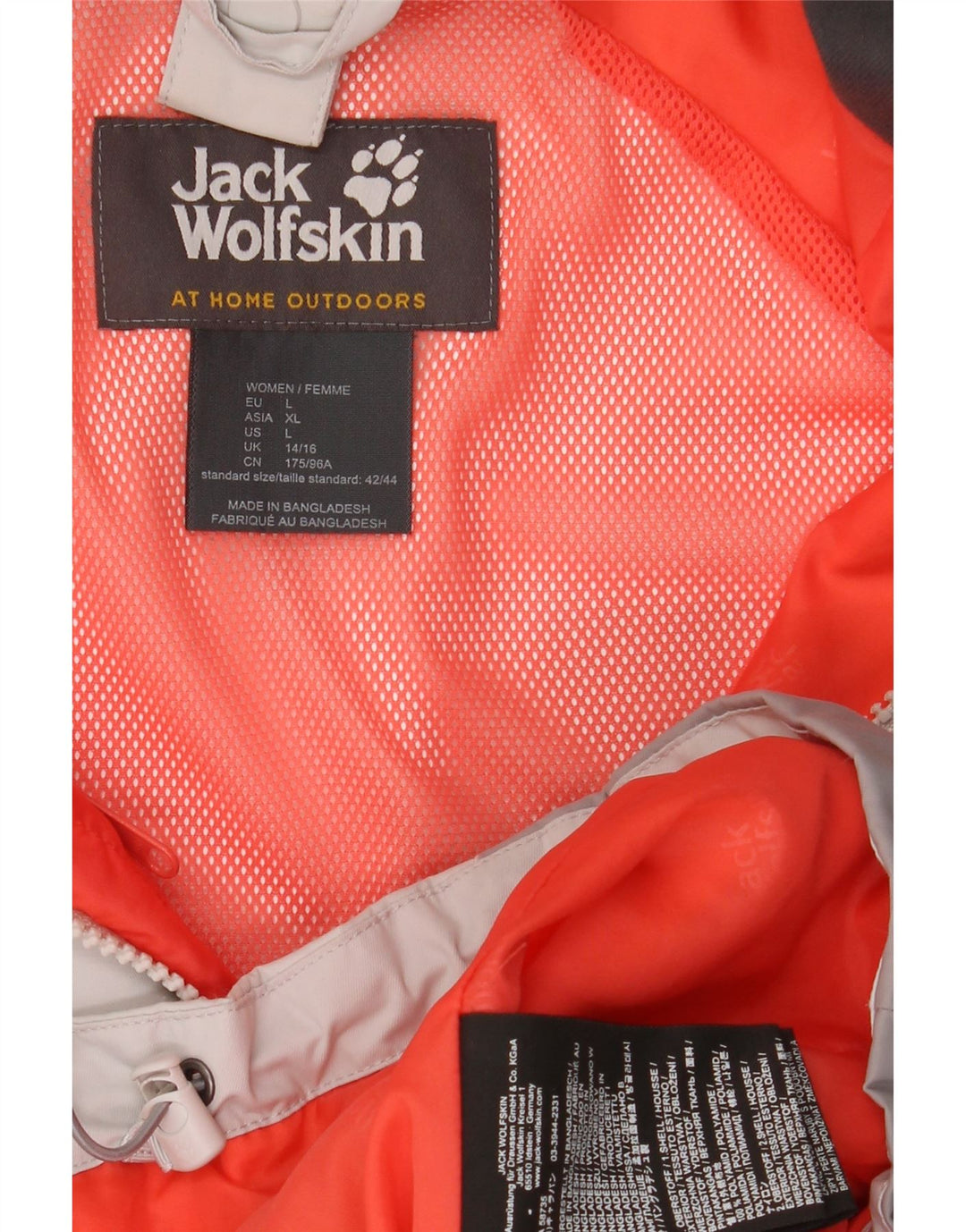 Giacca a vento da donna JACK WOLFSKIN UK 14/16 Large Grigio Colourblock