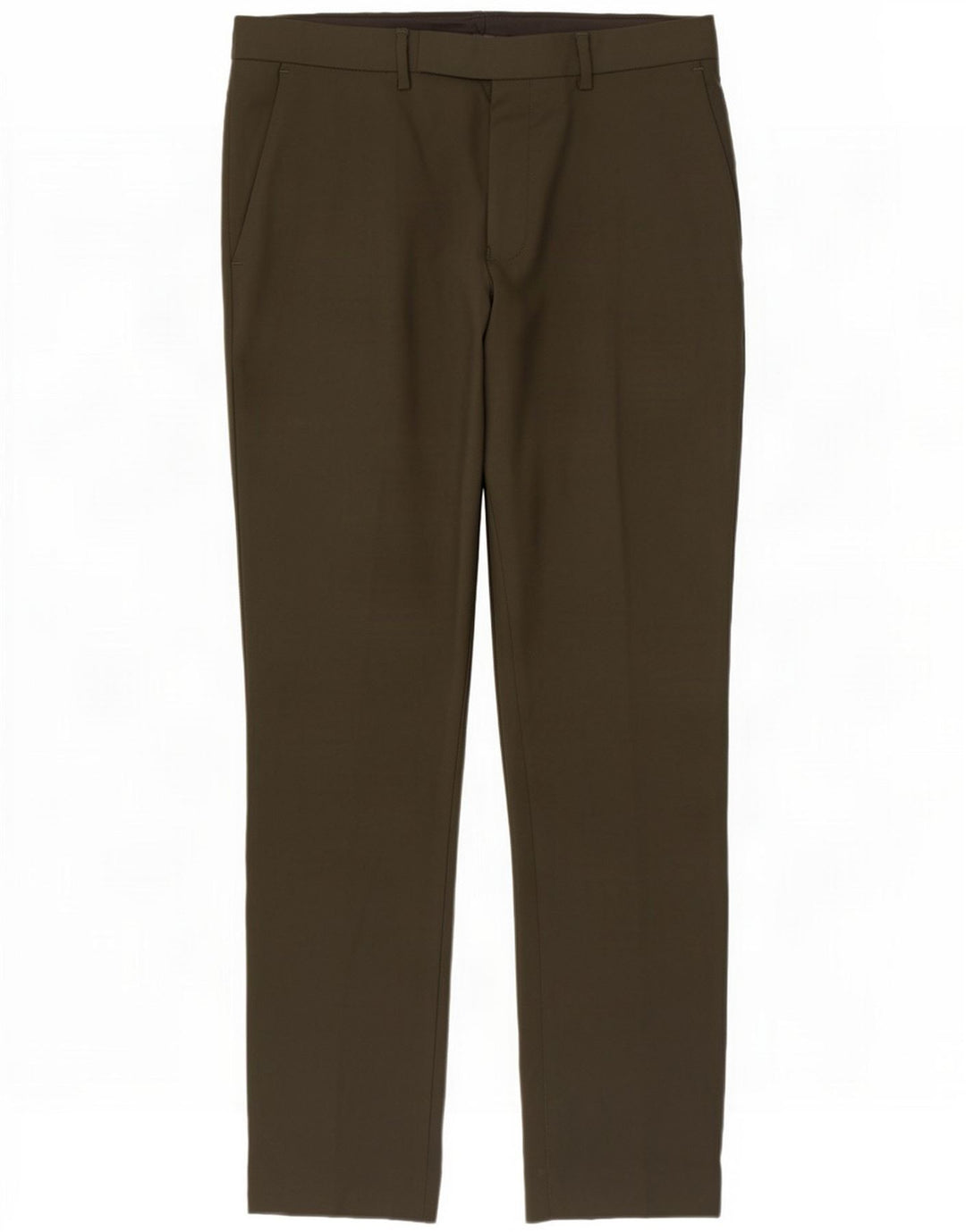 Pantaloni da abito da uomo Marks & Spencer W34 L31 Poliestere kaki