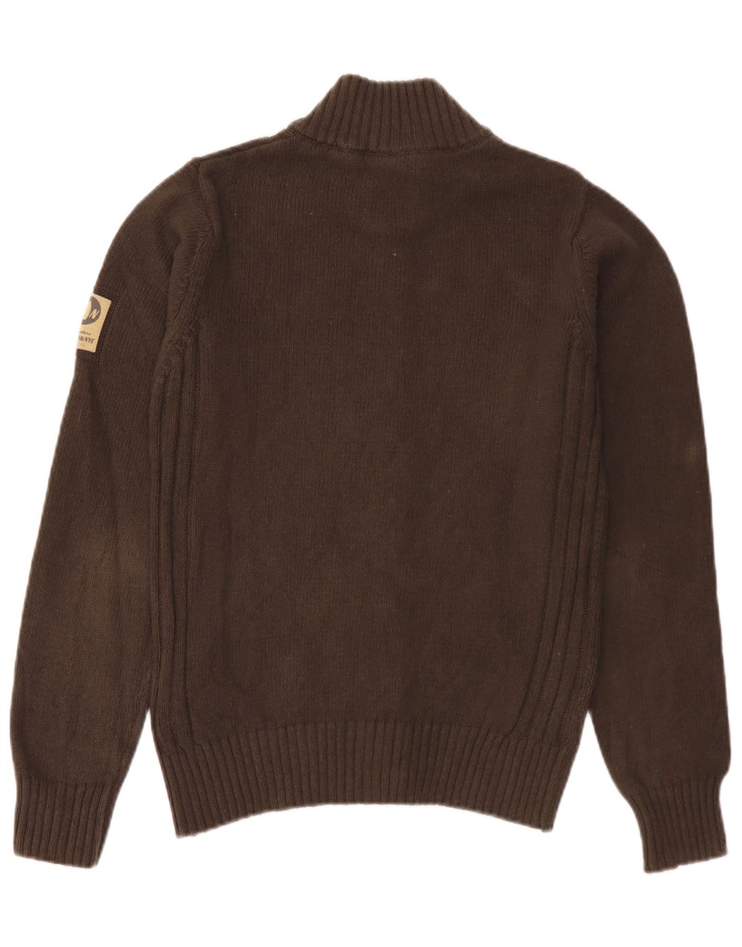 Murphy & Nye Maglione cardigan da uomo per velai piccolo in cotone marrone