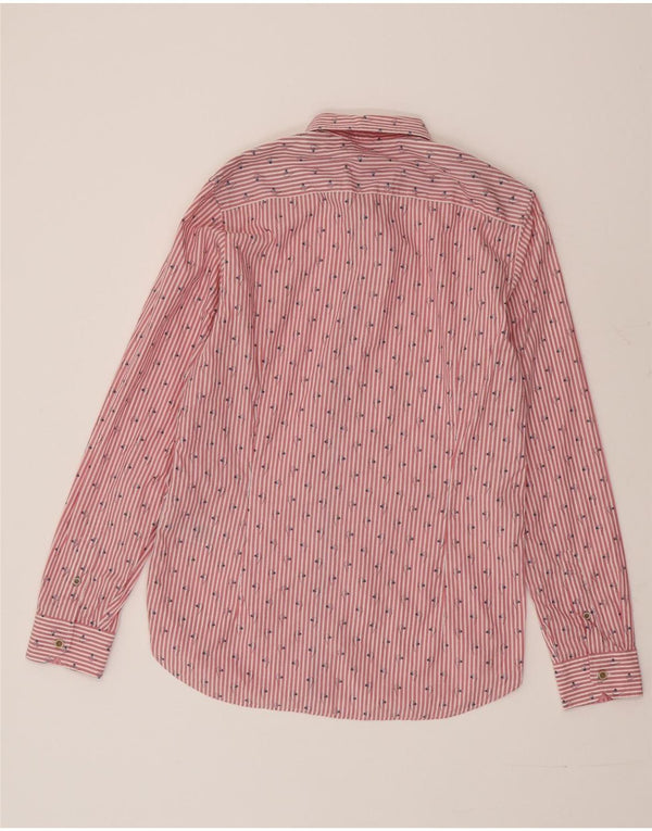 Camicia da uomo TED BAKER taglia 3 cotone gessato rosso medio